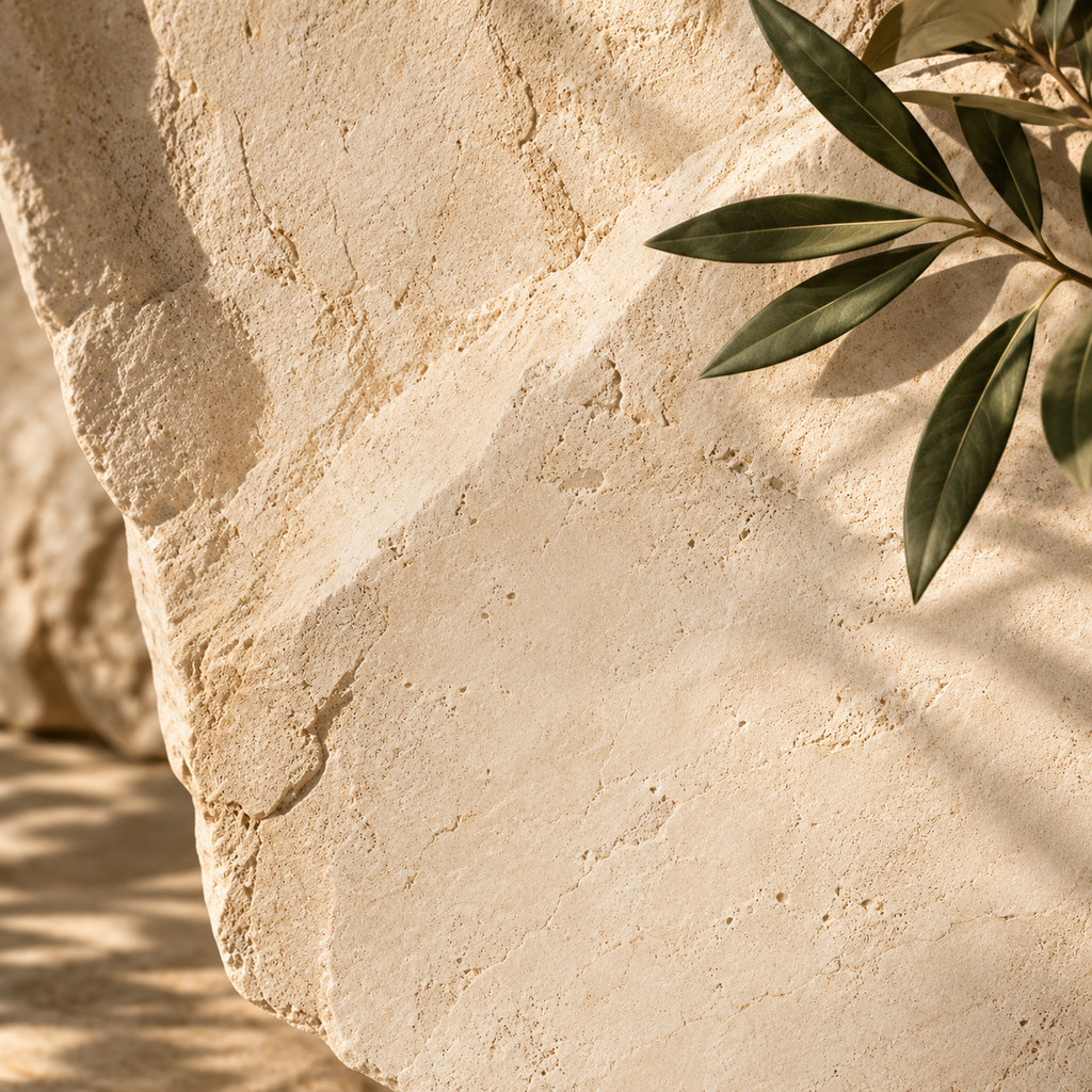 Natural stone and botanical details